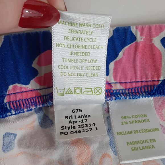 Lilly Pulitzer Ocean View Board Short Brilliant Blue It’s Electric Women M Beach - Picture 6 of 10